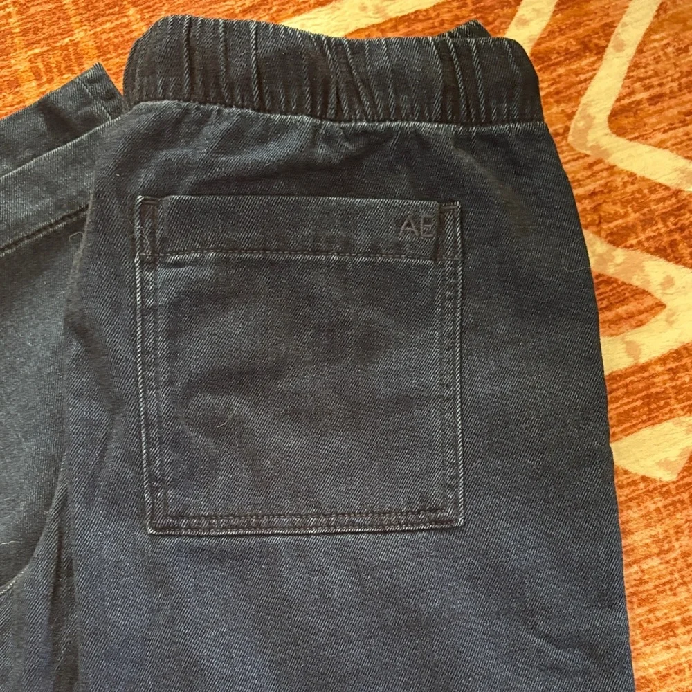 American Eagle wide leg draw string nwt! Navy Relaxed-Fit Pant - Picture 6 of 8
